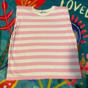 Pink and White Striped Top